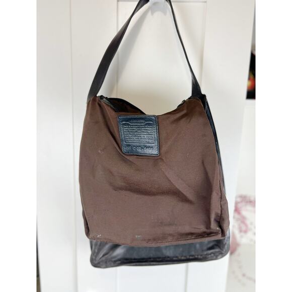 Vintage Coach 9466 Black Cowhide Leather Tote Shoulder Bag Whipstitch - Picture 10 of 10